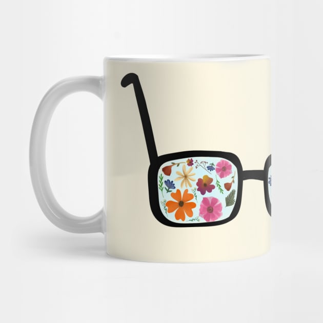 Pressed flowers reading glasses by SanMade